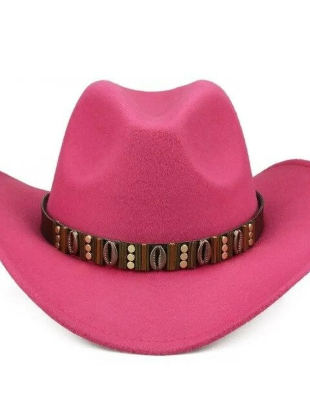 Hot Pink Western Cowboy Hat Wide Brim Ranch Rodeo Cowgirl Festival Boho Hat